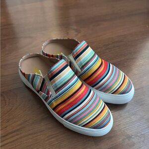 Colorful Striped Slip-On Sneakers